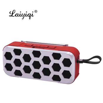 

Laiyiqi honeycomb antenna Radio FM Splashproof bluetooth speaker BT bass parlante bluetooth portatil alto falante bocina mp3 bt