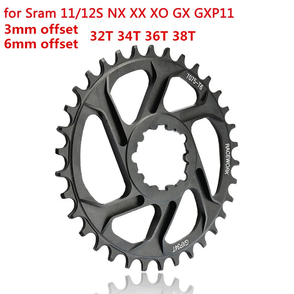 GXP 3mm 32/34/36/38T Narrow Wide Chainring MTB Bike Sprocket AL7075 Direct Mount