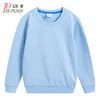 DE PEACH Autumn Cotton Children Loose Casual Sweatshirt Baby Boys Girls Pullover Shirts Teenager Kids Solid Color Bottoming Tops