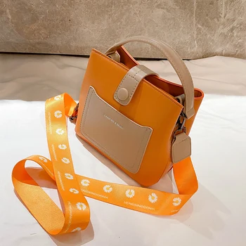 

Bucket Cross Body For Women 2020 PU Leather Shoulder Bag Handbags Solid Color Crossbody Femme Travel Shoulder Bag Ladies