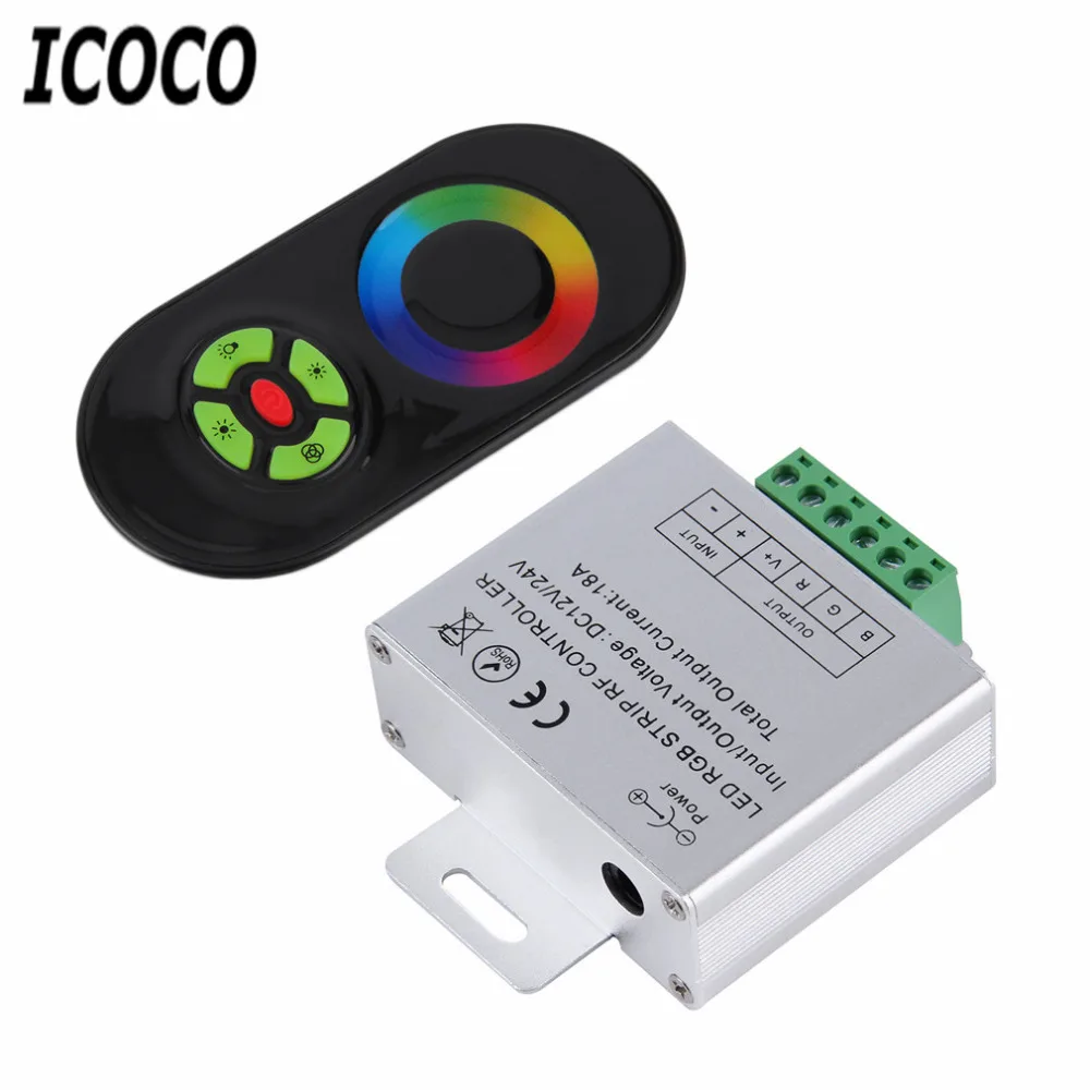 

RF Touch Panel Wireless Remote Controller For RGB Led Strip Light DC 12V/24V
