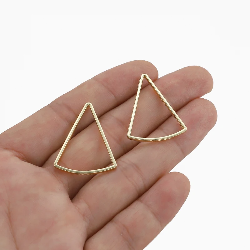 

10Pcs Zinc Alloy Fashion Golden Semicircle Charms Connector Pendants For DIY Drop Earrings Jewelry Making Accessories