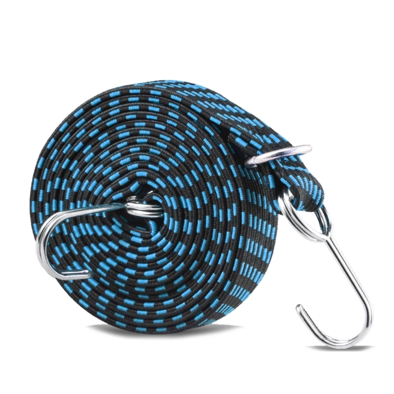 High Quality Elastic Rope 1M/3M Length Motorcycle Tied Band Thicken Bungee Strap with Double J Hooks for Motorcycle