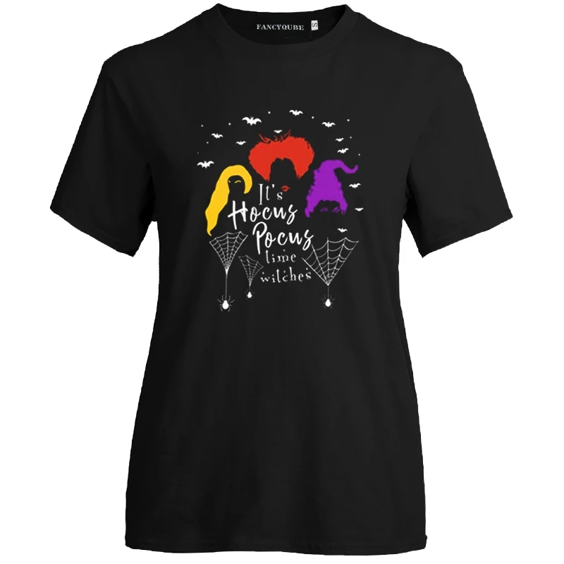 

Women's Summer T-shirt Halloween Series Short-sleeved Printed Hocus Pocus Short-sleeved Female T-shirt