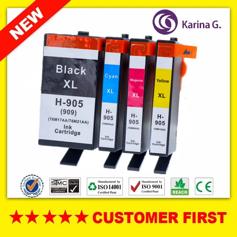 

Совместимый чернильный картридж для HP 905, HP 905, HP 909, подходит для Officejet Pro 6960, 6970, 6950, 6956 и т. д.