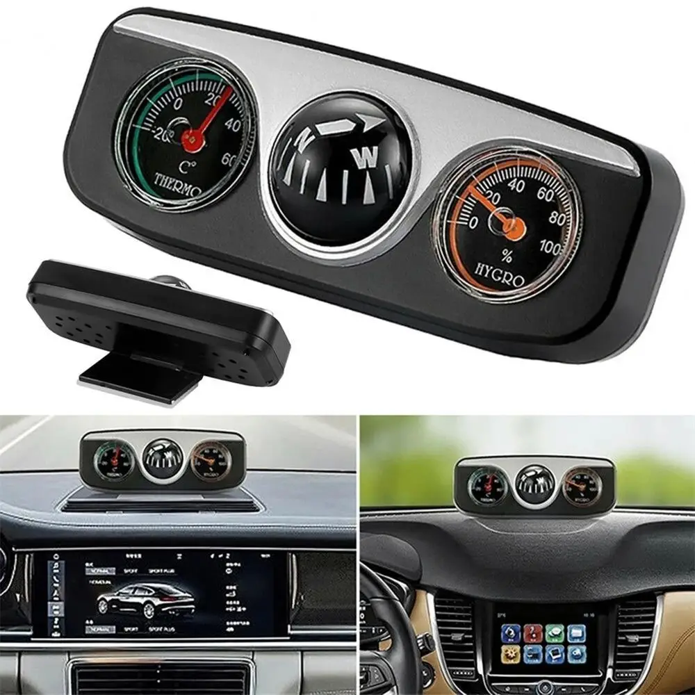 Car Accessories Map Navigation Ball Travel Vehicle Dashboard 3 in 1 Hygrometer Thermometer | Спорт и развлечения