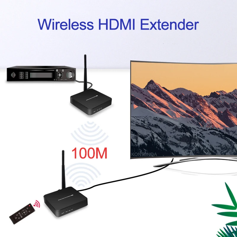 100m Wireless HDMI Extender Transmitter Receiver Video Transmission Wireless Extender HDMI Sender Laptop PC To HD TV Monitor