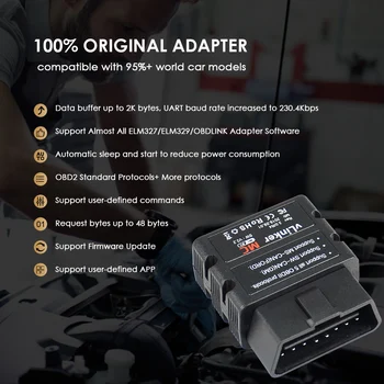 

New Vgate VLinker MC+ ELM 327 V2.2 Bluetooth 4.0 WIFI ELM327 For Android/IOS Scanner OBD 2 OBD2 Car Diagnostic Auto Tool PK OBD