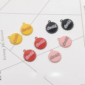 

10pcs Spray-painted Alloy Cola Bottle Enamel Charms Fit DIY Drop Oil Pendant Fashion Earring Charms Jewelry Accessories YZ779