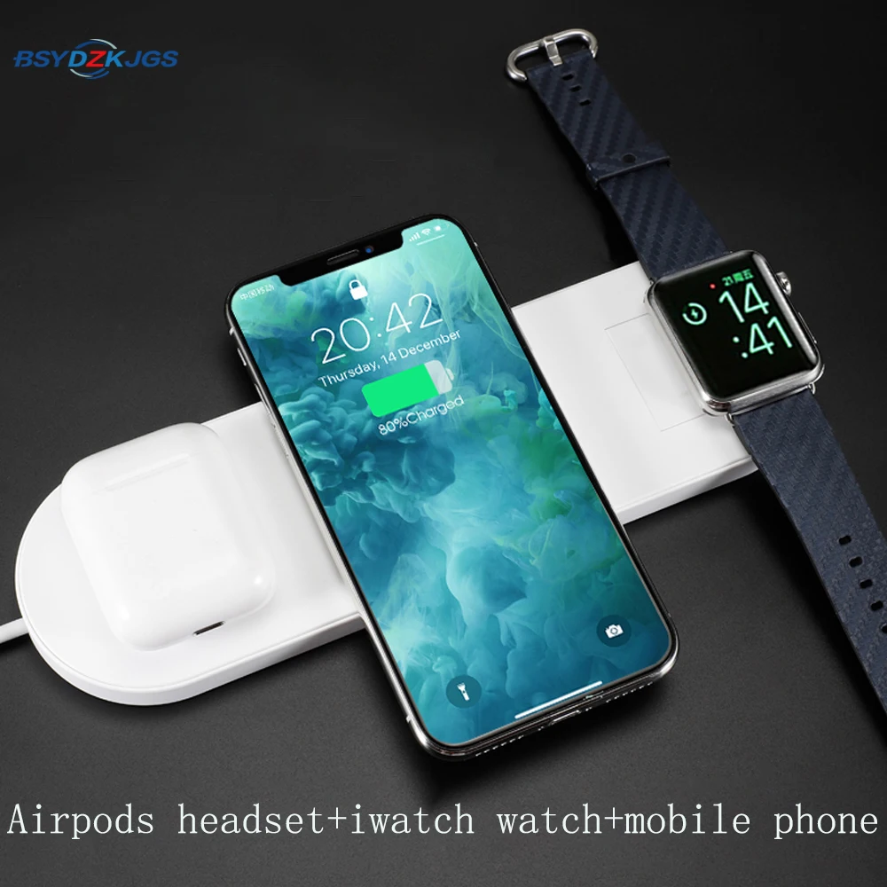BSYDZKJGS 3 в 1 Беспроводное зарядное устройство для iPhone X XS MAX XR 8 быстрая Беспроводная зарядная площадка для Airpods Apple Watch 4 3 2 1