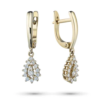 

Earrings made of yellow gold with diamonds e0301sg08189300