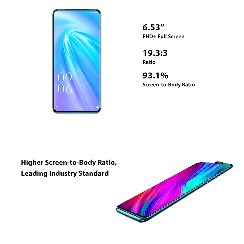 Cena ELEPHONE PX Helio MT6763 smartfon z procesorem ośmiordzeniowym octa core 4GB 64GB 6.53 FHD + ekran 16MP Pop Up przednia kamera 3300mAh Android 9.0 telefon komórkowy