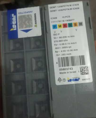 ISCAR 10 шт. карбидные вставки QDMT 1205PDNT-M IC928