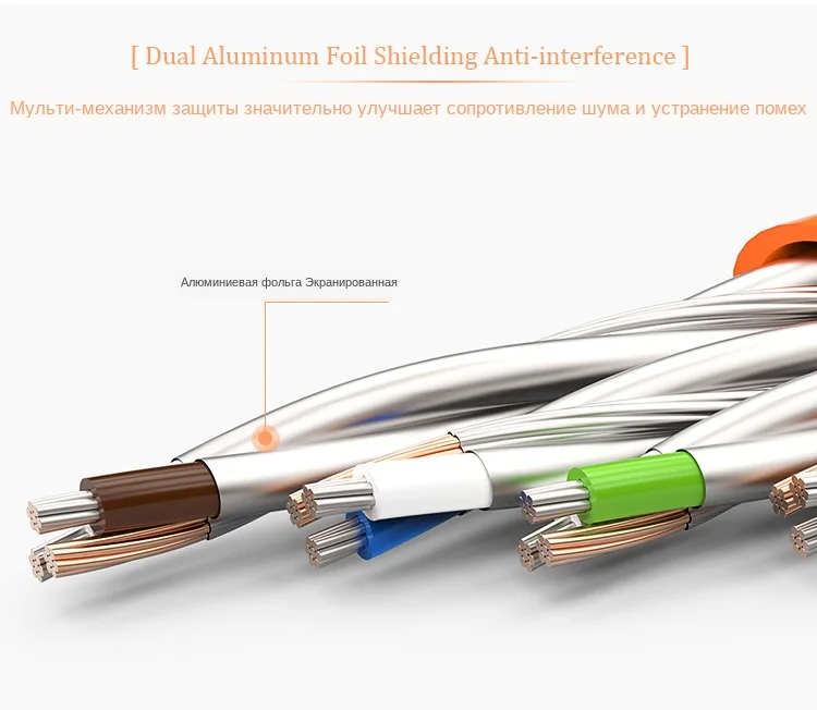 CHOSEAL Ethernet Network Cable RJ45 Flat Cat7 Lan Cable RJ 45 Ethernet Patch Cord Cable for Computer Router (7)