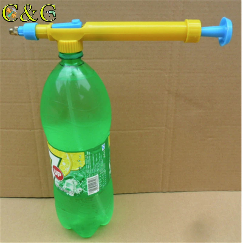 

Mini Toy Guns Juice Bottle Interface Plastic Garden Drum Sprayer Pneumatic Sprinkler Water Spray Head Push Nozzle Watering Tools