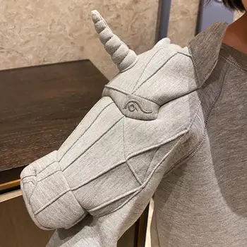 

Winter New Fashion girl cotton Sweater with unicorn high quality Children Wear clothes