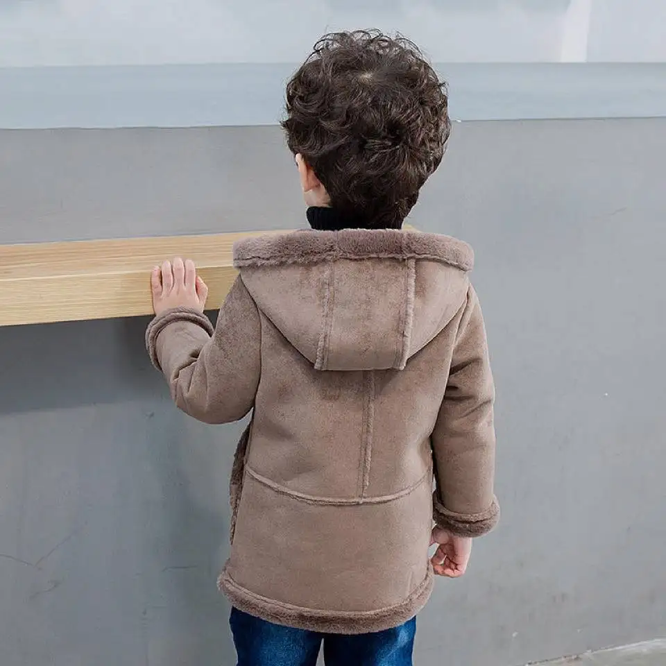 Новые зимние куртки для мальчиков 2-8 лет, пальто для маленьких мальчиков, Детская верхняя одежда на осень и зиму, плотная повседневная детская одежда, 2 цвета
