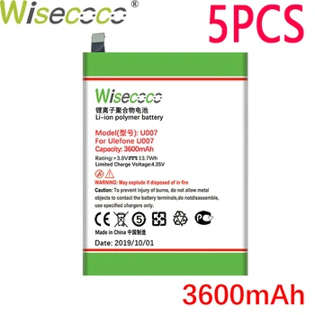 

WISECOCO 5PCS 3600mAh Battery For Ulefone U007 U 007 Mobile Phone Latest Production High Quality Battery+Tracking Number