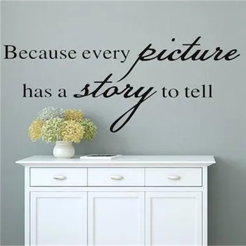 

Because Every Picture Wall Stickers Home Decoration Vinyl Self-adhesive Art Wallpaper Living Room TV Background Mural Decals