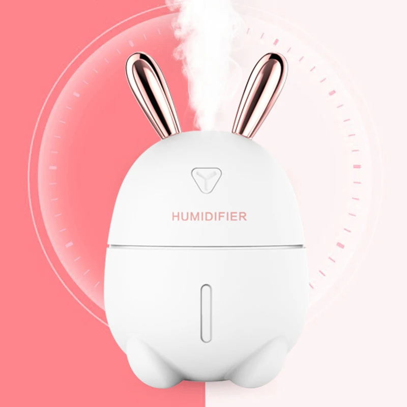 

Cute rabbit Nano Atomized Humidifier Night Light USB Charging Aromatherapy Essential Oil Diffuser Mist Maker Air Purifier
