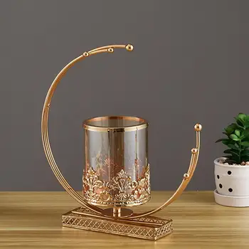 Bougeoir doré vintage 2