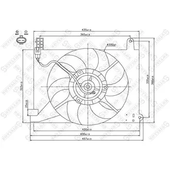 

Cooling fan Aveo 03-08 STELLOX 29-99443-SX