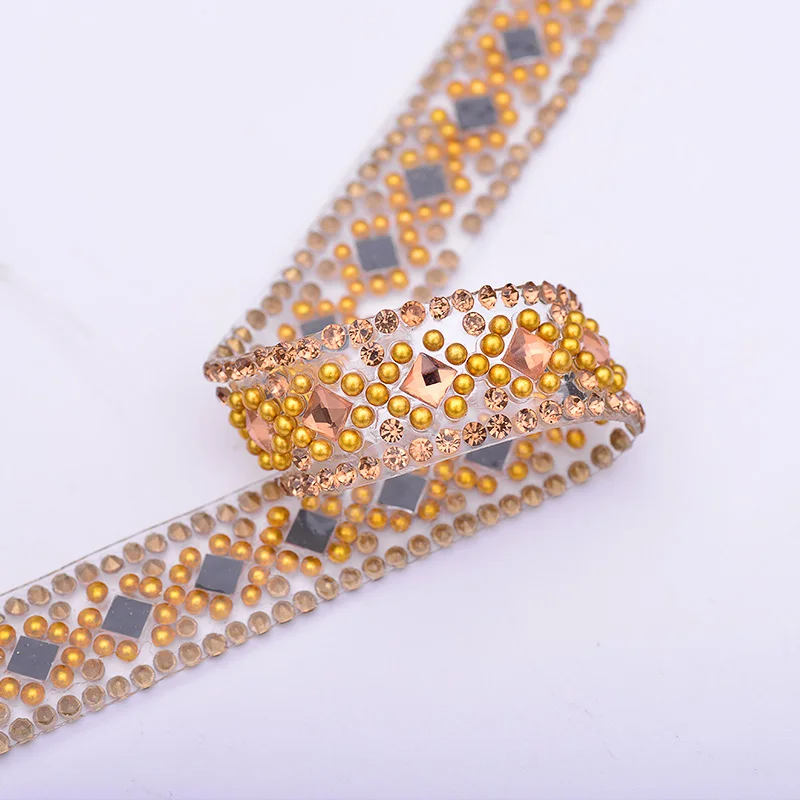 JUNAO-5-Yard-15mm-Clear-White-Hotfix-Rhinestone-Fabric-Chain-Glass-Trim-Bridal-Applique-Strass-Crystal (2)
