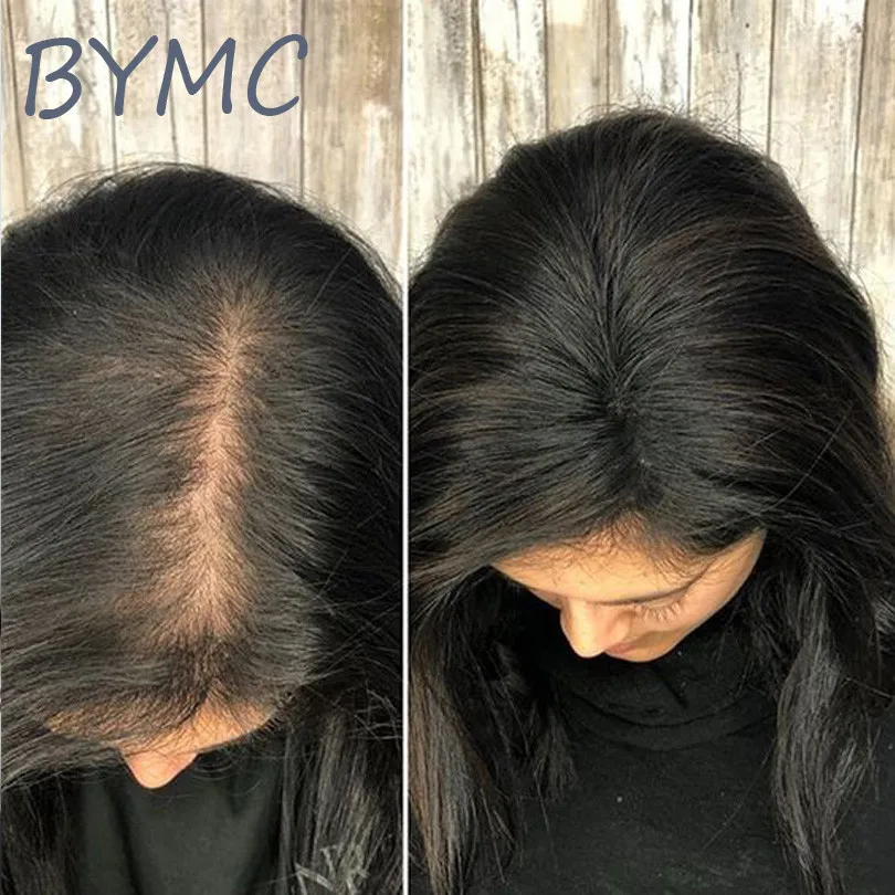 BYMC 613 человеческие волосы, консилер для выпадения, увеличивающий объем волос, мгновенно невидимые настоящие человеческие волосы Remy, шелковая основа для женщин, зажим