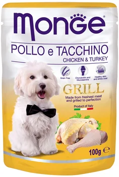 

MONGE MONGE DOG GRILL POUCH for adult dogs with chicken and turkey 100g