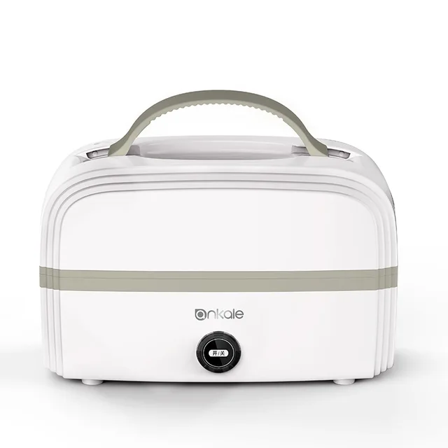 Fashional Electric Lunch Box Meals Heating Box Household Portable Multi Cooker Rice Cooker Warmer Food Steamer Heater Bento Box white