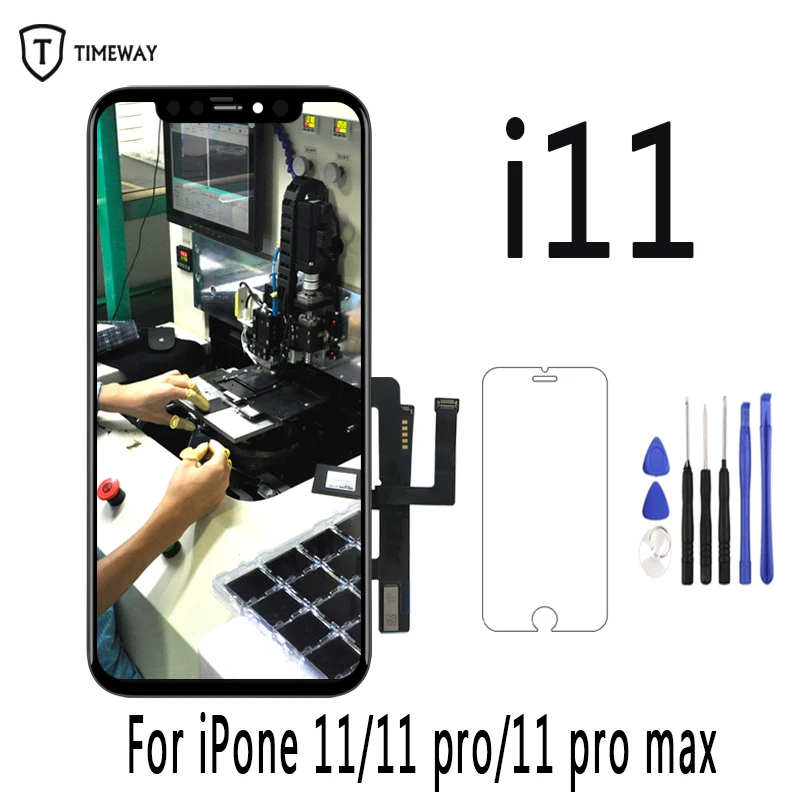 

Original For iPhone 11 LCD Display For iPhone X Screen Digitizer For iPhone 11 Pro Max LCD Assembly Black With Tools