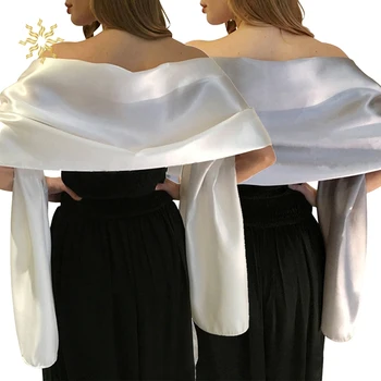 

Women Evening Wraps Shawls 200*45cm Satin Long Formal Wedding Party Ladies