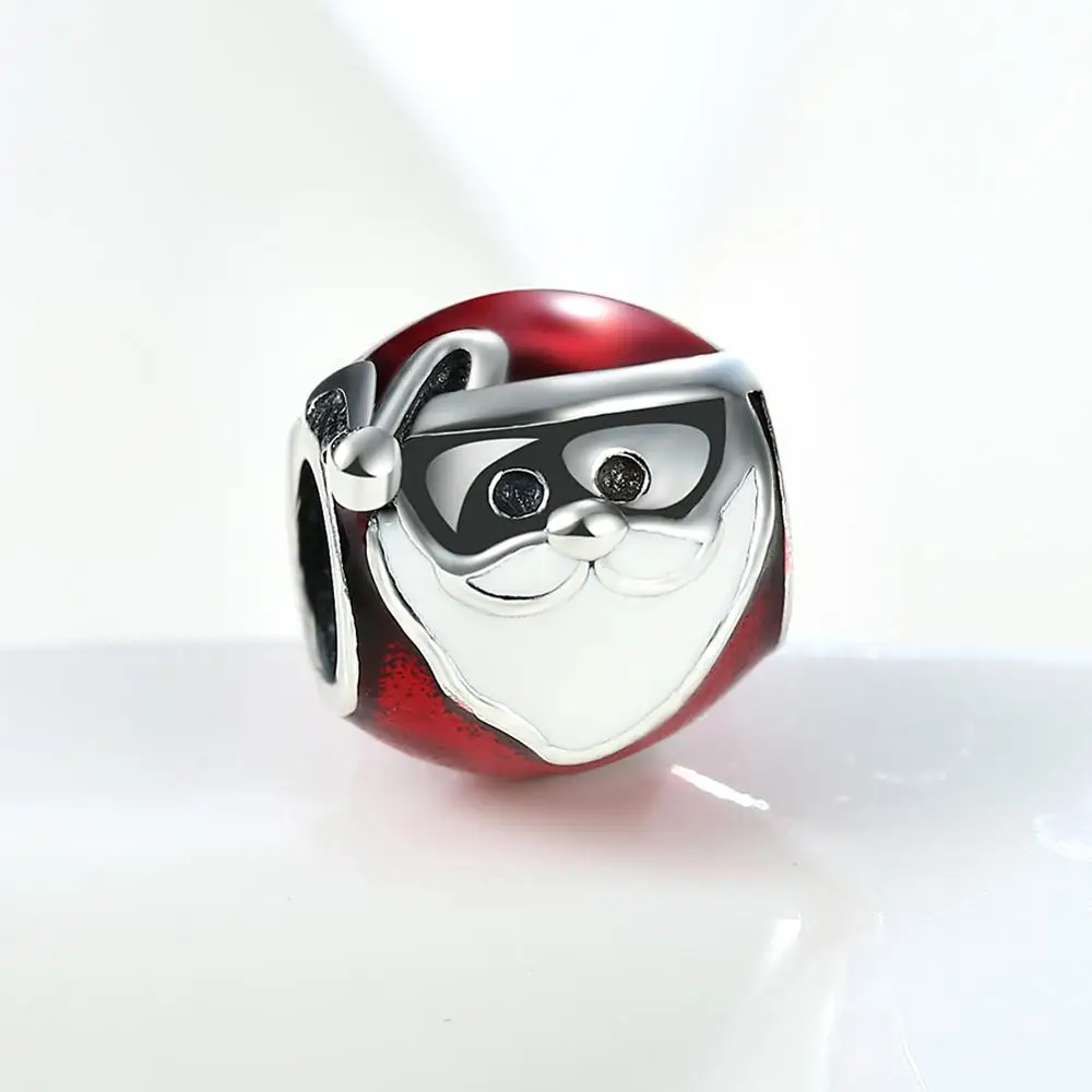 SILVERHOO, Настоящее серебро 925 пробы, милый браслет Санта Клауса, аксессуары для женщин, серебряные ювелирные изделия, рождественский подарок