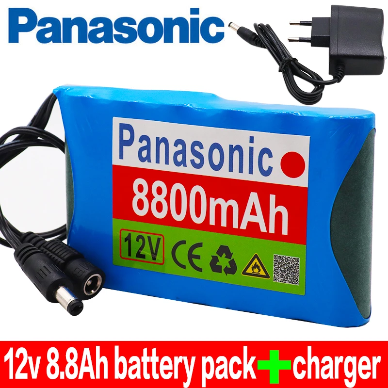 

Original Portable Super 12V 8800mah battery Rechargeable Lithium Ion battery pack 8.8Ah CCTV Cam Monitor with 12.6v Charger