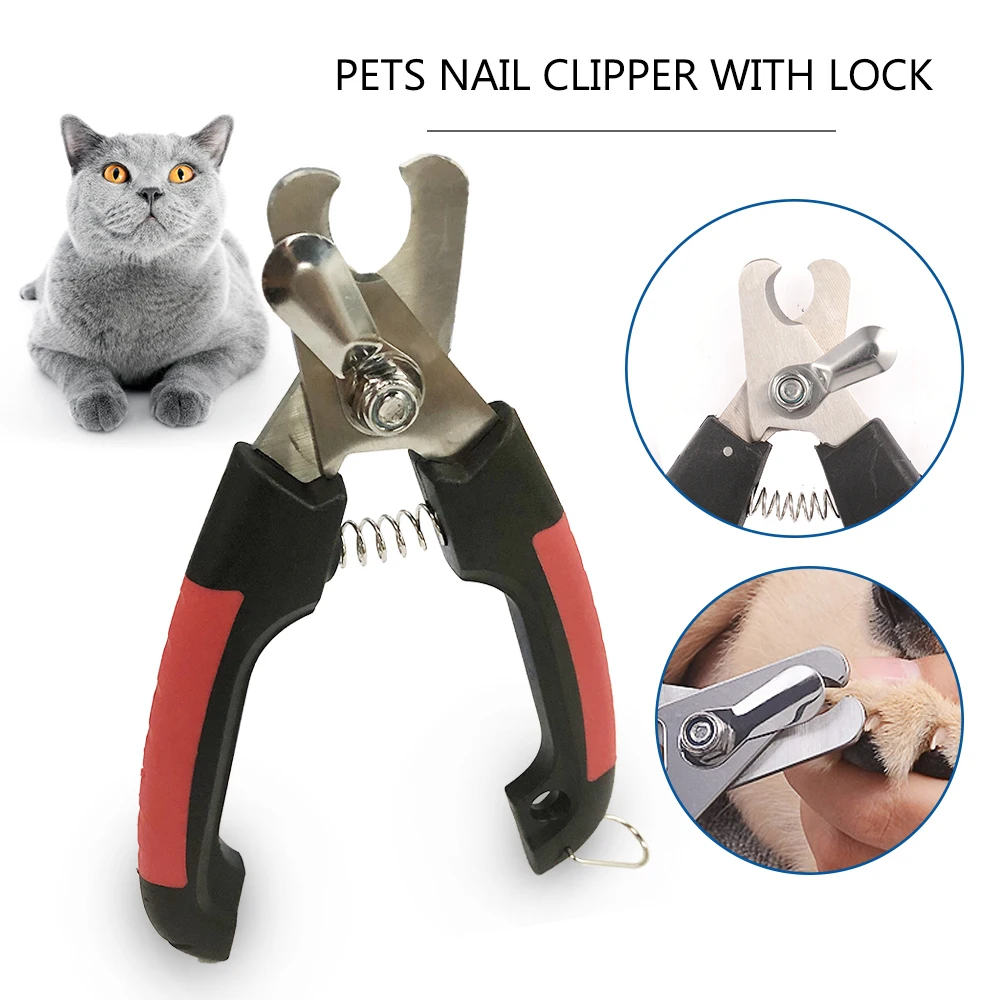 Профессиональная машинка для стрижки ногтей для собак с замком из нержавеющей стали для кошек и собак Ножницы Для Стрижки животных