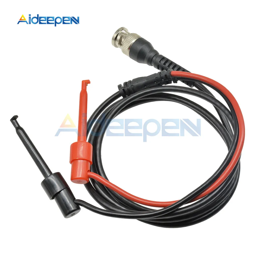 BNC Male Plug Q9 to Dual Plug Connector Hook Clip Test Probe Cable Lead 