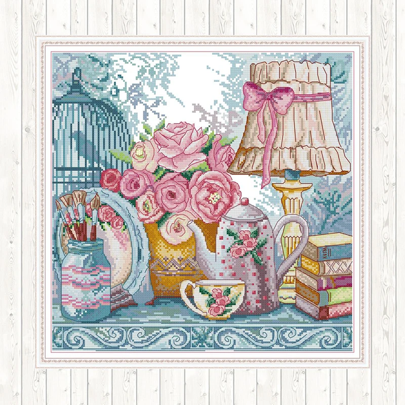 

Wedding Supplies Cross Stitch Kits Printed on Canvas Count Fabric DMC 14CT 11CT Sets for Embroidery Cross Stitch DIY Needlework