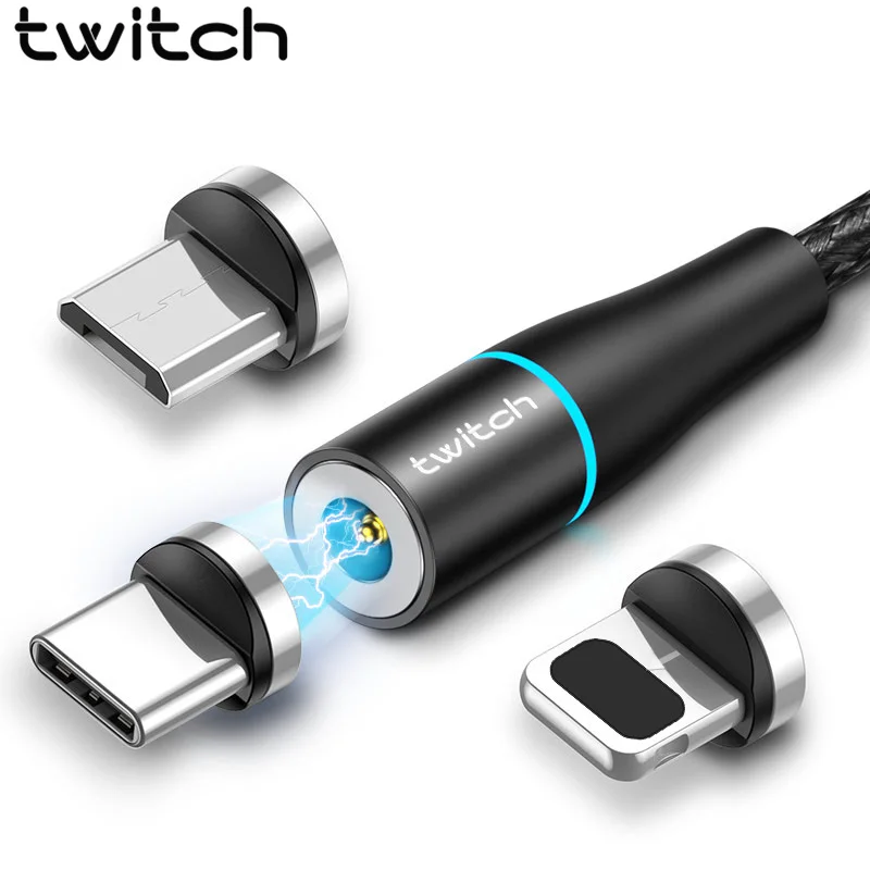 Магнитный кабель Micro USB twзуд для iPhone Samsung Быстрая зарядка Type C Android мобильный
