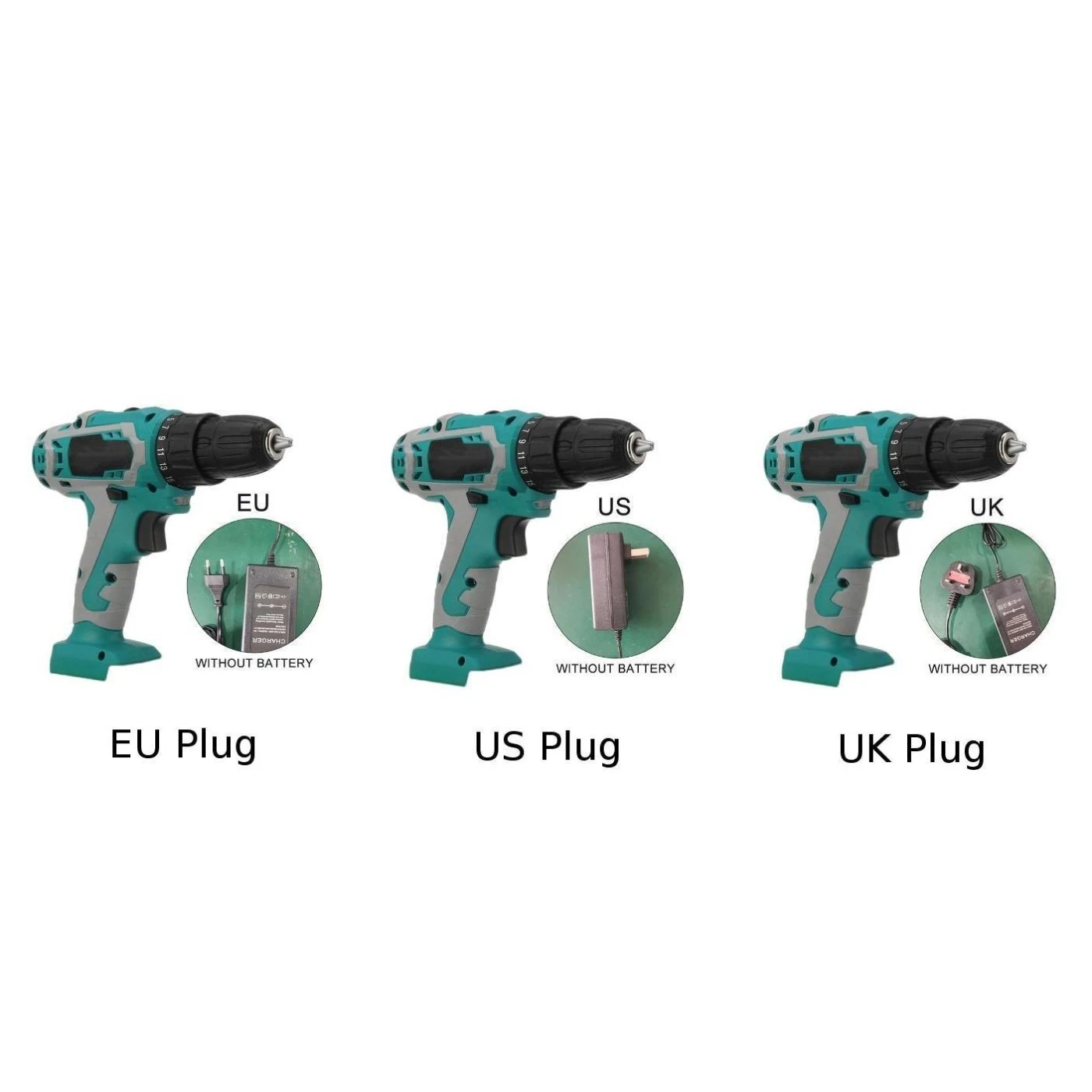 100-240V AC 5000mAh 25-speed бесщеточная Электрическая Дрель ударная отвертка UK Plug