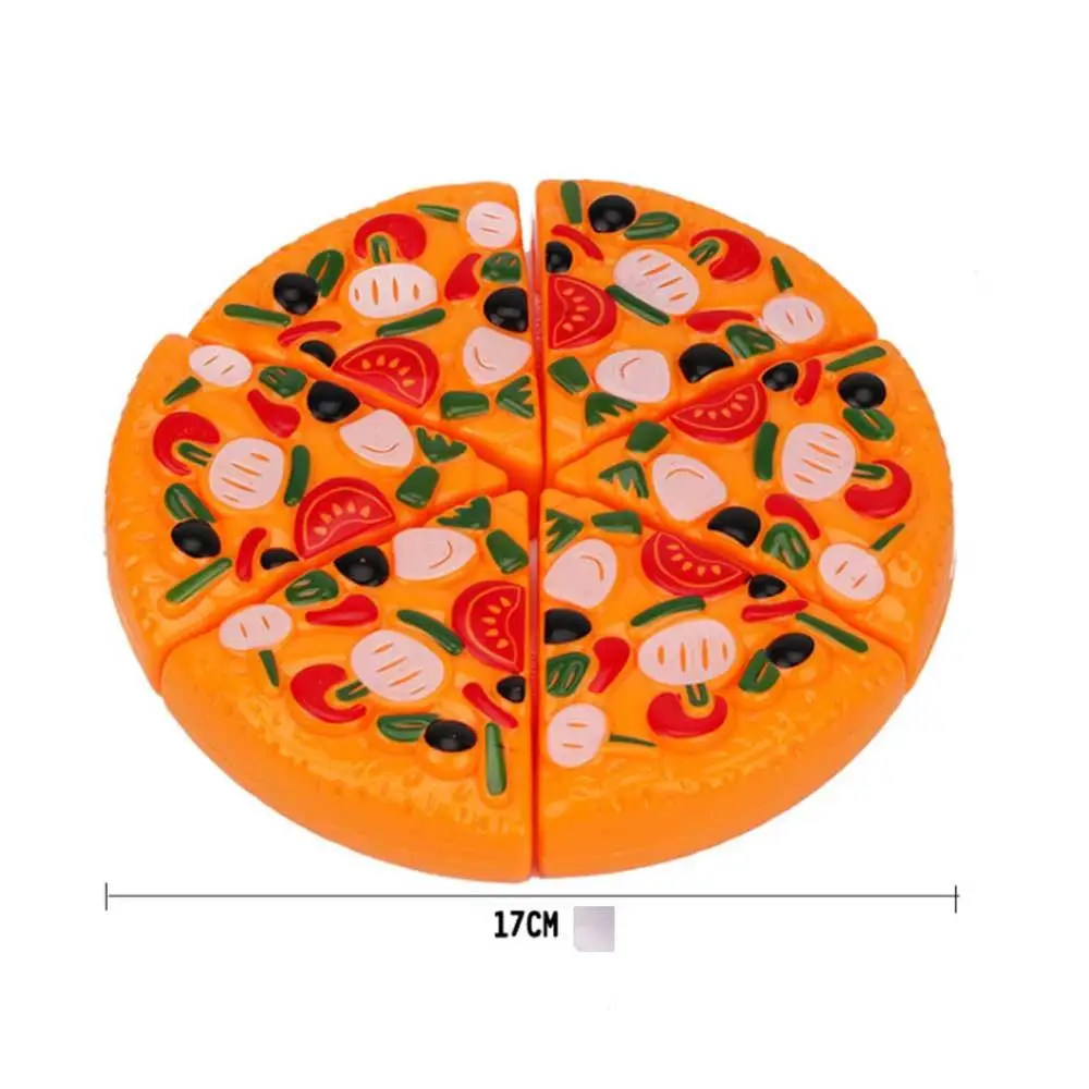 Реалистичные кухонные игрушки набор детей фрукты пластиковые овощи детские развивающие ролевые игры поддельные миниатюры еды горшки для приготовления пищи - Цвет: Pizza