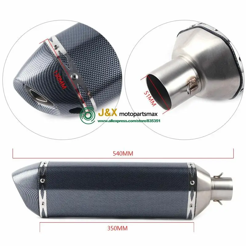 Motorcycle Full System Exhaust Muffler Escape db killer Slip On For Honda CB1300 CB 1300 Middle Contact Pipe 2003 to 2013