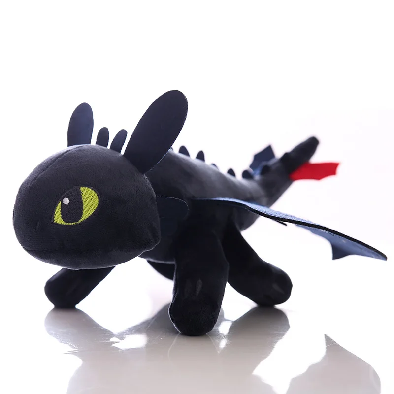 Stuffed Animal How to Train Your Dragon Black Dragon Toothless Night Fury Plush Toy Soft Stuffed Animal Dolls 23cm
