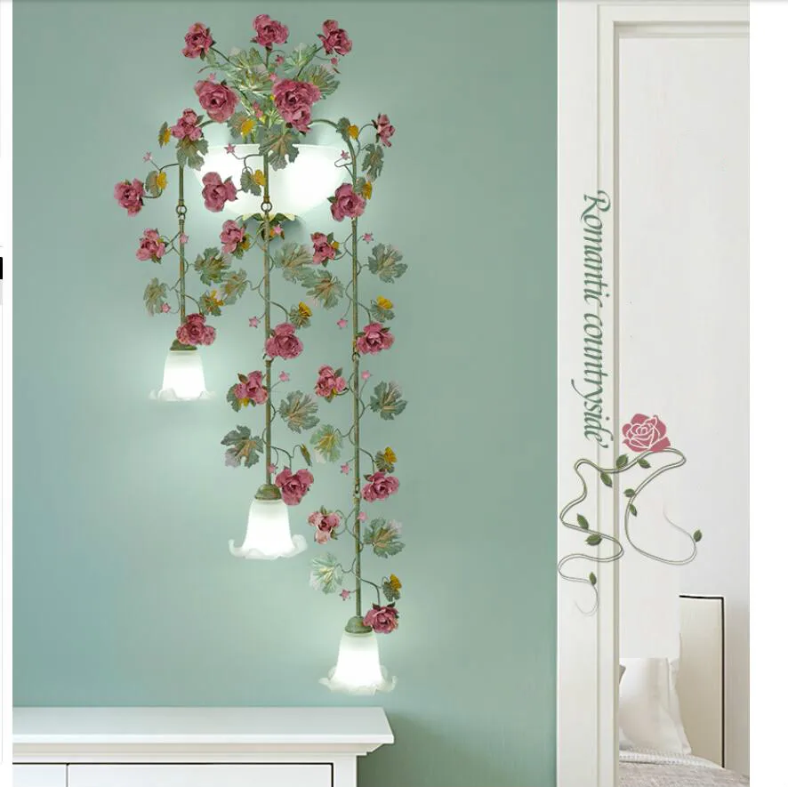 

Decora 5 Lights D60cm H110cm Floral Wall Lamp Sconce Living Room LED Wall Light Fixtures Contemporary Hotel Wall Candle Lights