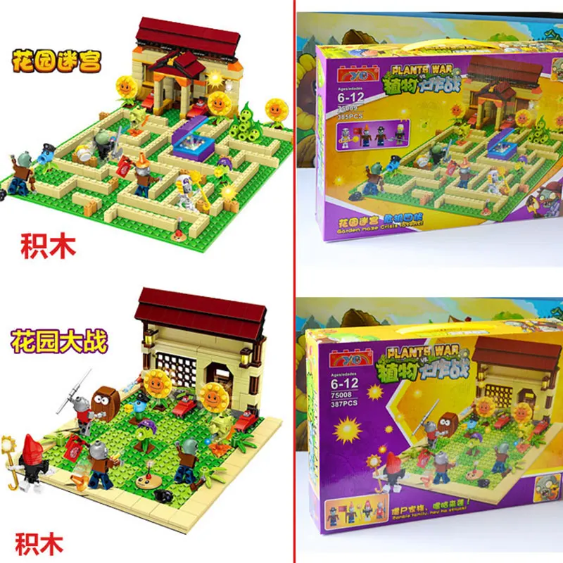 

Plants vs. Zombie Building Blocks Toys for Children Boys Puzzle Game Assembling Toys and Character Building Blocks