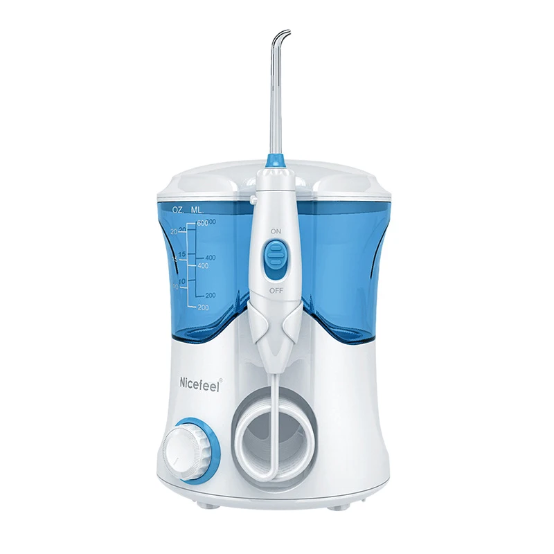 

Nicefeel Oral Irrigator Water Flosser Jet Teeth Cleaner with 600Ml Water Tank 7 Tips for Tooth Care EU Plug