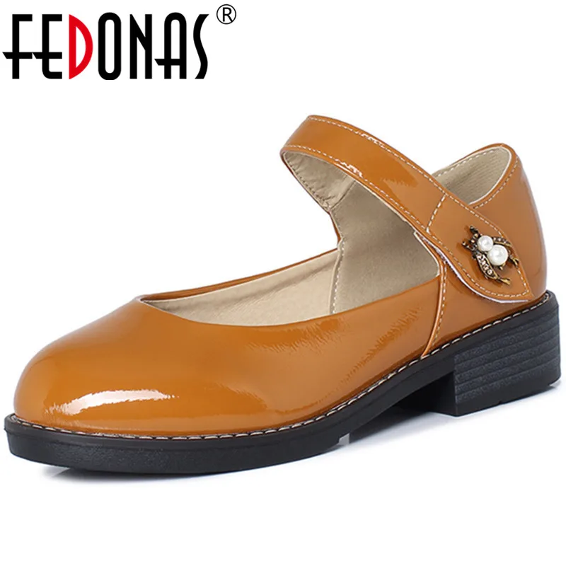 

FEDONAS Women Pumps 2020 Fashion Pu Pearl Cross-Tied Rhinestone Crystal Prom Shoes Spring Summer Classic Design Shoes Woman