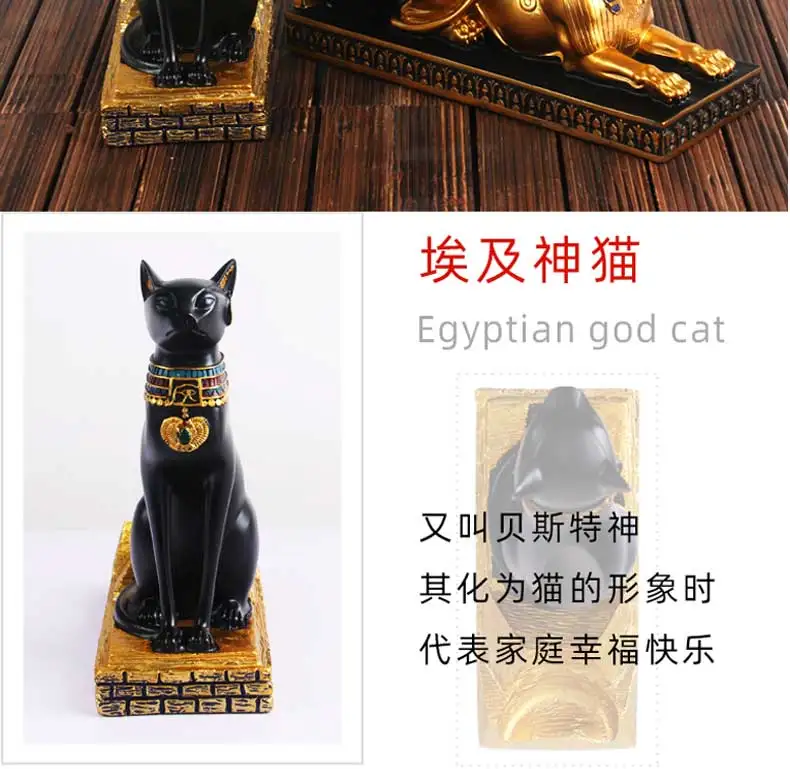 Egyptian lion body and human face decoration hand painted 