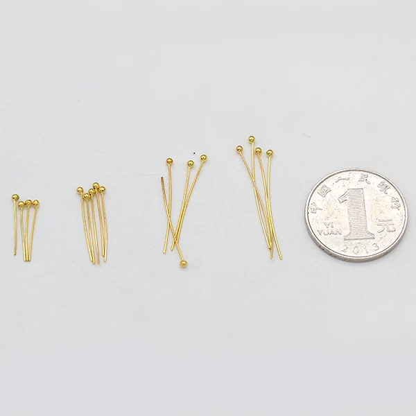 100p 16 мм 20 25 30 позолоченные серебряные медные шариковые булавки иглы для бусин