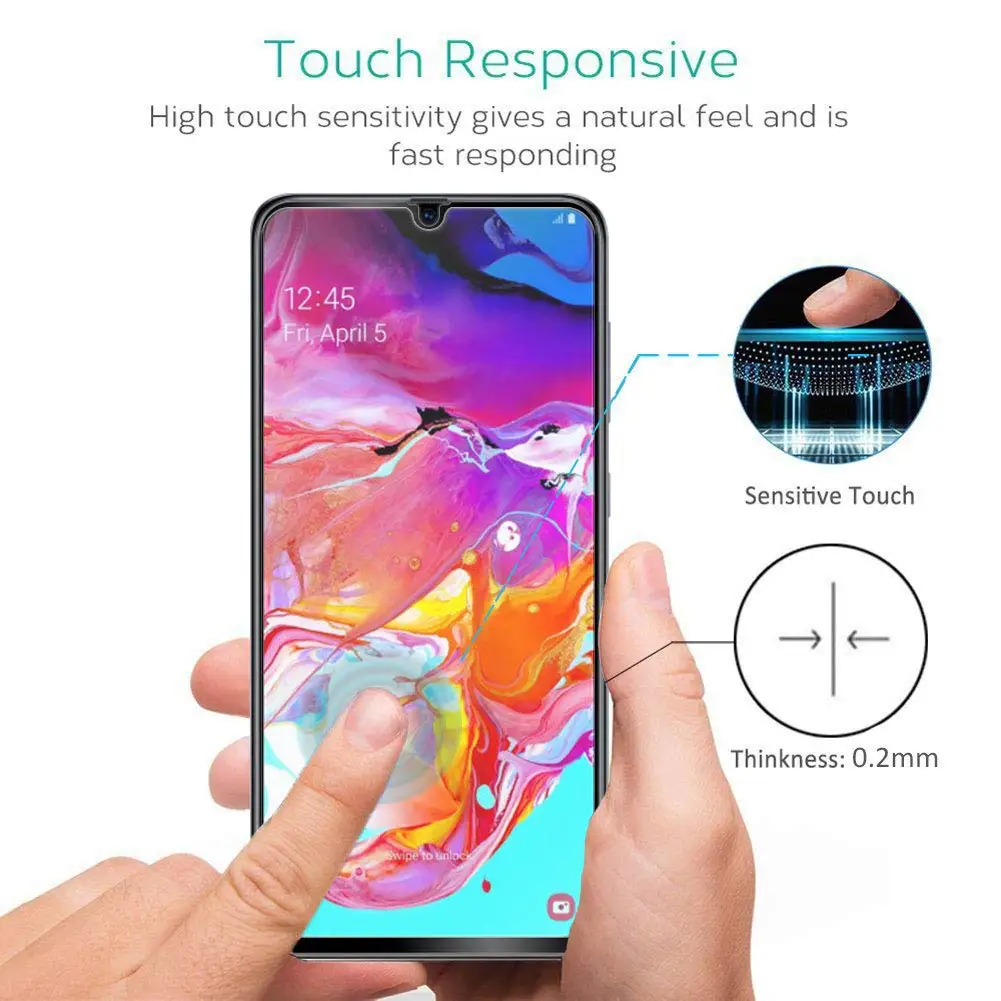 Защитное стекло закаленное 9H HD для Samsung Galaxy A50/A40/A30/A10/A80|Защитные стёкла и плёнки| |