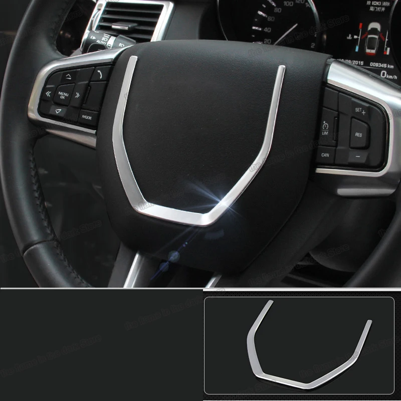 abs car steering wheel trims chrome for land rover discovery sport 2014 2015 2016 2017 2018 2019 L550 decoration auto interior |